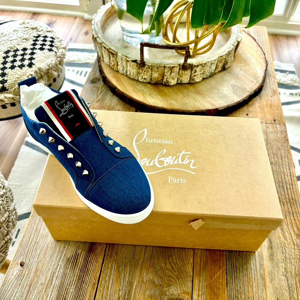 louboutin women shoes 37.5 Spiked Sneaker